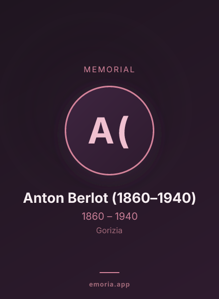 Memorial portrait of Anton Berlot (1860–1940)