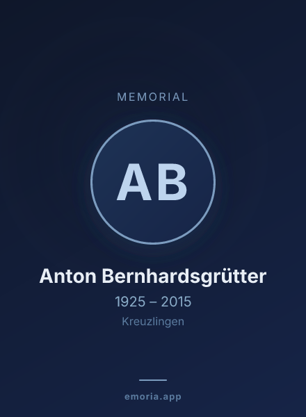 Memorial portrait of Anton Bernhardsgrütter