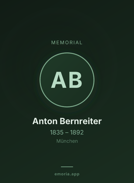 Memorial portrait of Anton Bernreiter