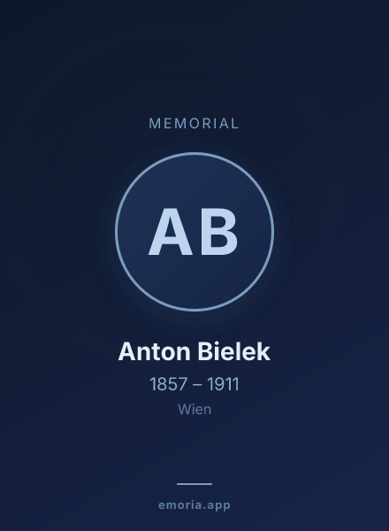Memorial portrait of Anton Bielek