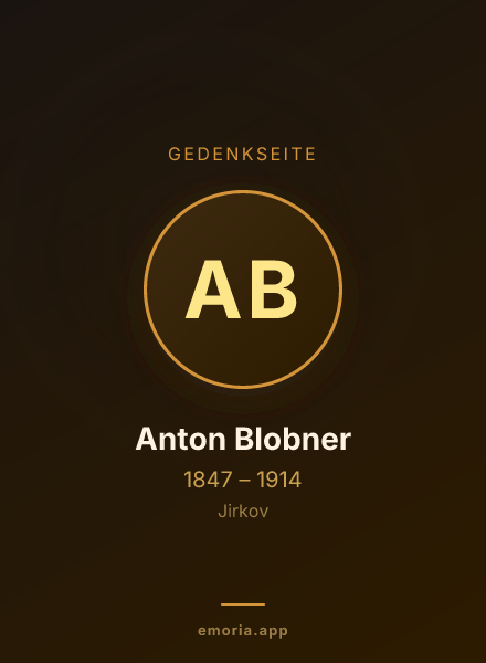 Gedenkportrait von Anton Blobner