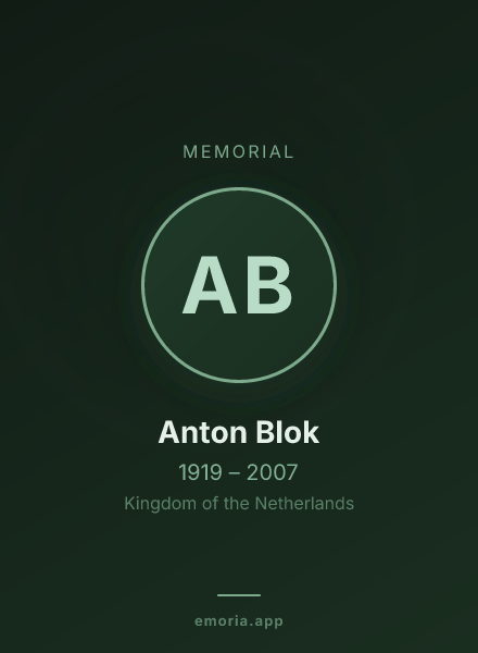 Memorial portrait of Anton Blok