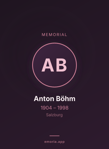 Memorial portrait of Anton Böhm