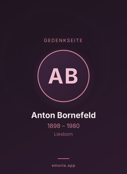 Gedenkportrait von Anton Bornefeld