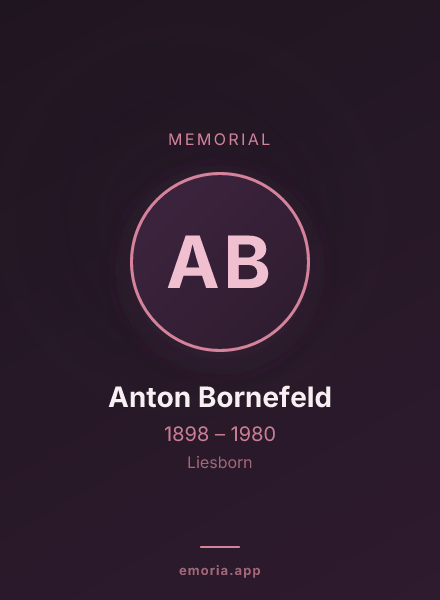 Memorial portrait of Anton Bornefeld