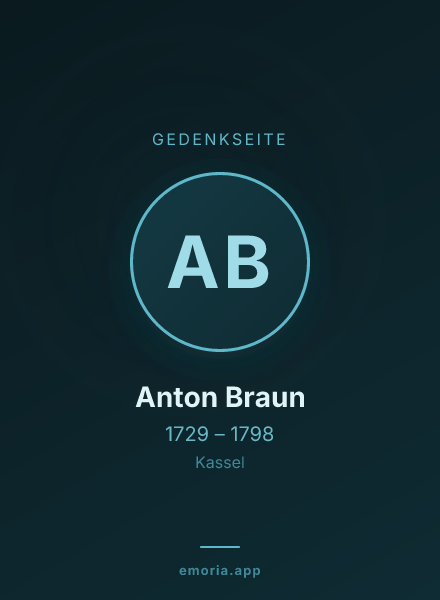 Gedenkportrait von Anton Braun