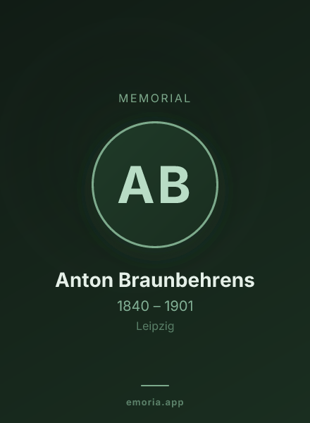 Memorial portrait of Anton Braunbehrens