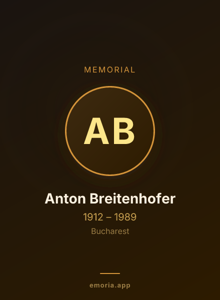 Memorial portrait of Anton Breitenhofer