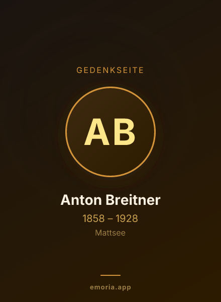 Gedenkportrait von Anton Breitner