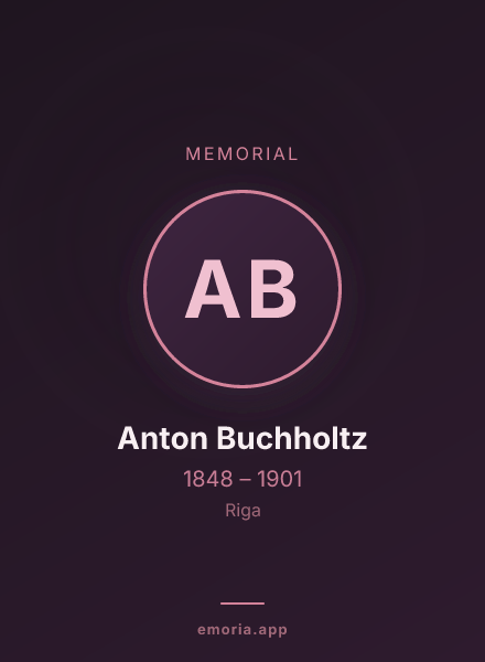 Memorial portrait of Anton Buchholtz