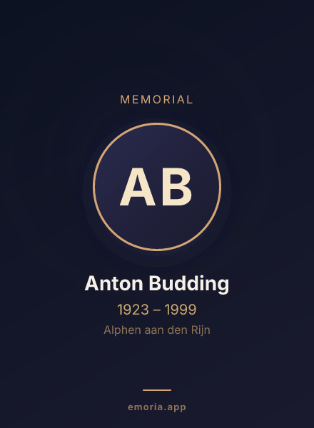 Memorial portrait of Anton Budding