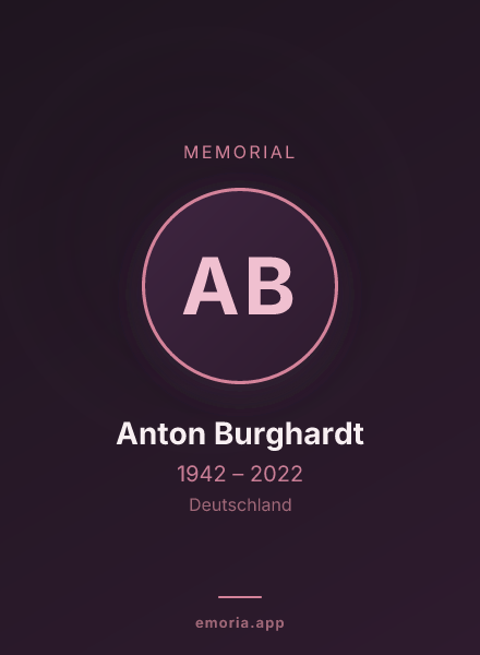 Memorial portrait of Anton Burghardt