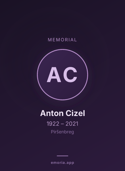Memorial portrait of Anton Cizel