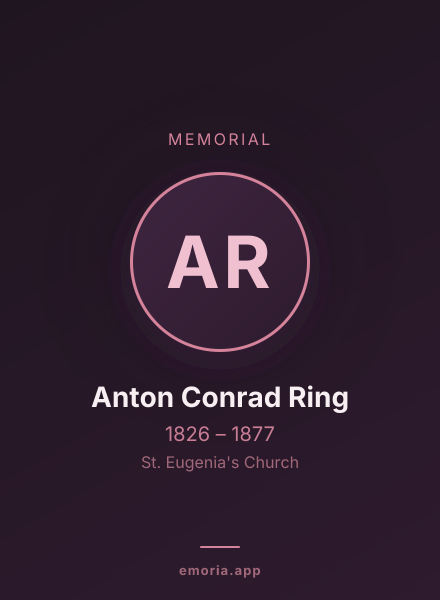 Memorial portrait of Anton Conrad Ring