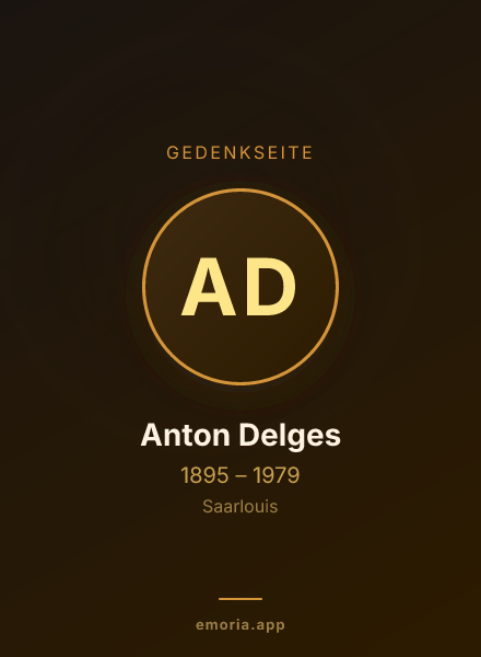 Gedenkportrait von Anton Delges