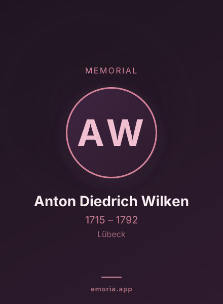 Memorial portrait of Anton Diedrich Wilken