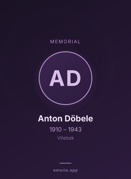 Memorial portrait of Anton Döbele
