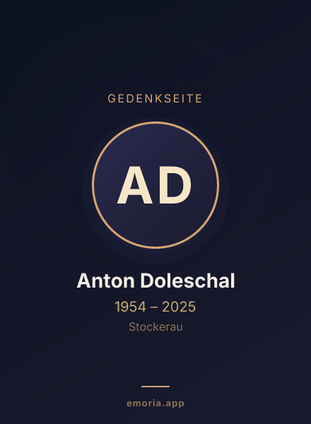 Gedenkportrait von Anton Doleschal