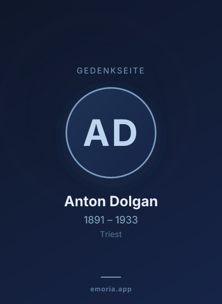 Gedenkportrait von Anton Dolgan