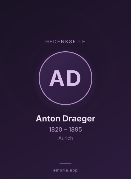 Gedenkportrait von Anton Draeger
