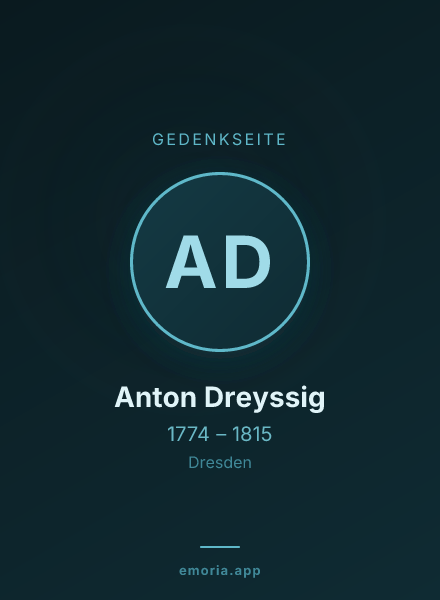 Gedenkportrait von Anton Dreyssig