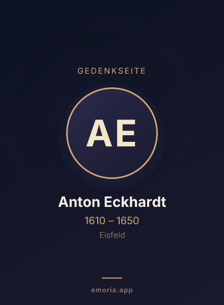 Gedenkportrait von Anton Eckhardt