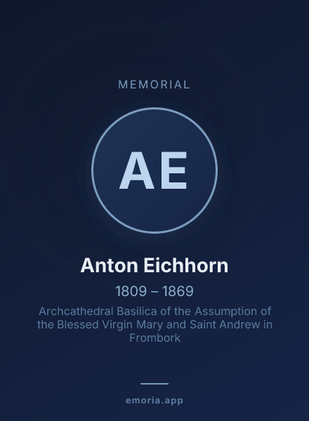 Memorial portrait of Anton Eichhorn
