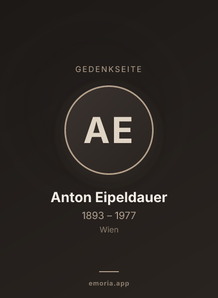 Gedenkportrait von Anton Eipeldauer