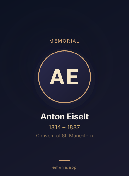 Memorial portrait of Anton Eiselt