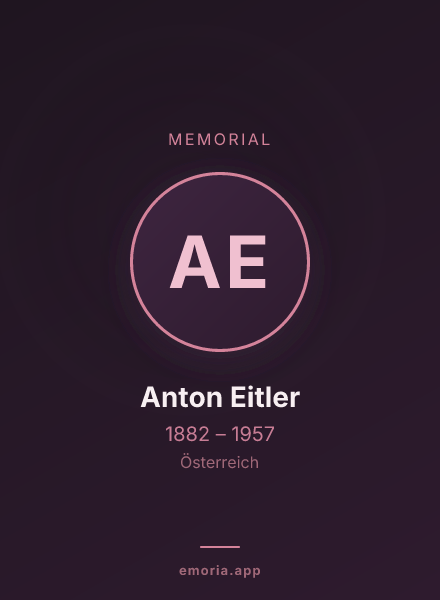Memorial portrait of Anton Eitler