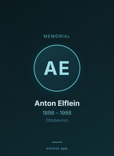 Memorial portrait of Anton Elflein