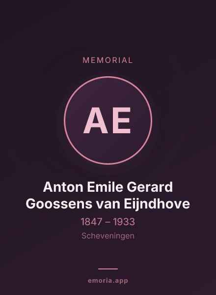 Memorial portrait of Anton Emile Gerard Goossens van Eijndhove