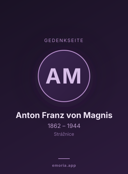 Gedenkportrait von Anton Franz von Magnis