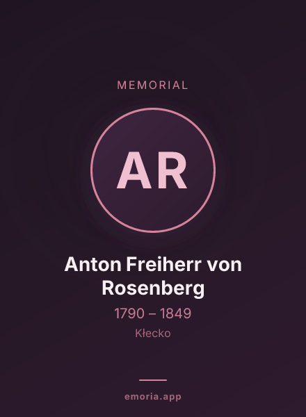Memorial portrait of Anton Freiherr von Rosenberg