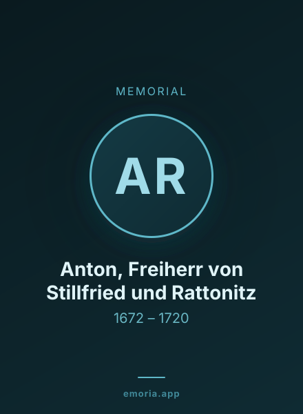 Memorial portrait of Anton, Freiherr von Stillfried und Rattonitz