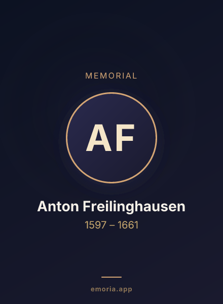 Memorial portrait of Anton Freilinghausen