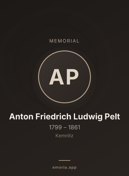 Memorial portrait of Anton Friedrich Ludwig Pelt
