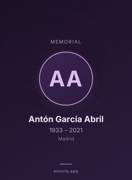 Memorial portrait of Antón García Abril