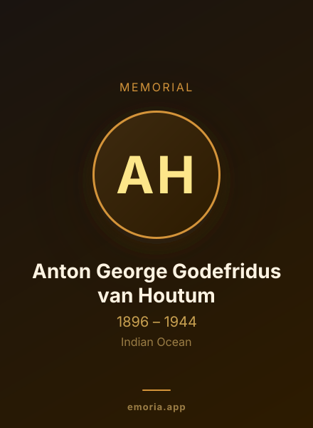 Memorial portrait of Anton George Godefridus van Houtum