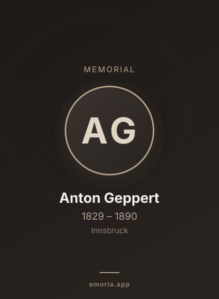 Memorial portrait of Anton Geppert