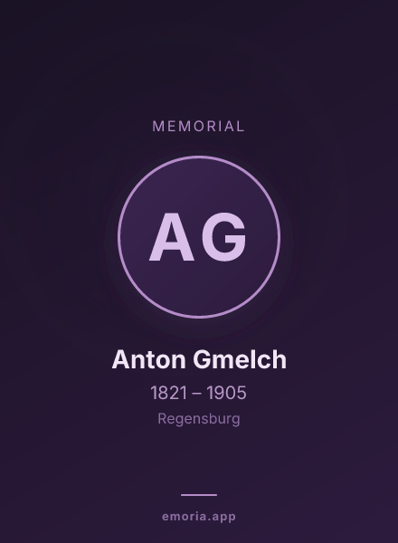 Memorial portrait of Anton Gmelch