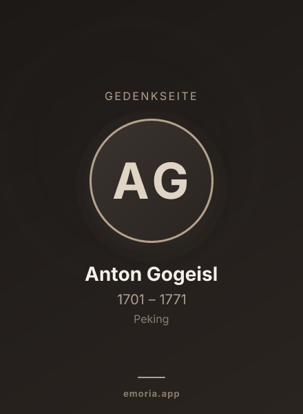 Gedenkportrait von Anton Gogeisl