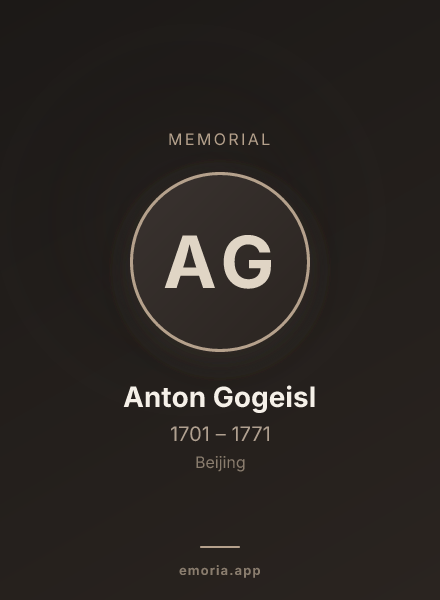 Memorial portrait of Anton Gogeisl