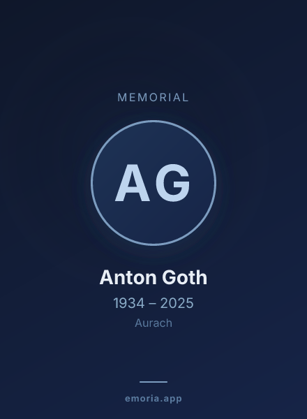 Memorial portrait of Anton Goth