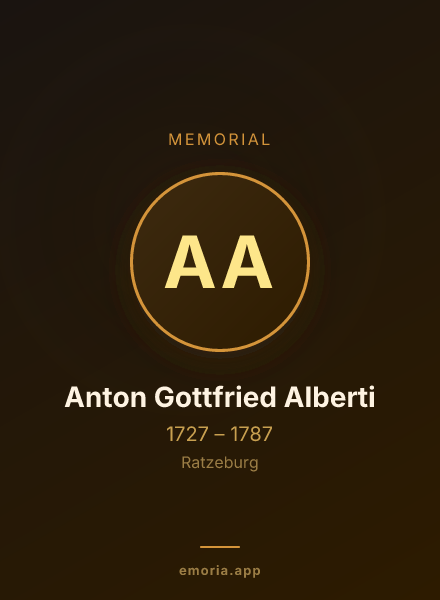 Memorial portrait of Anton Gottfried Alberti