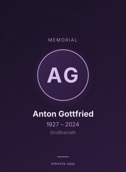 Memorial portrait of Anton Gottfried