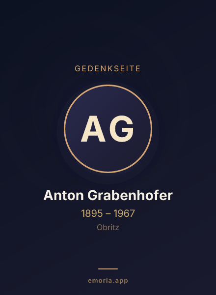 Gedenkportrait von Anton Grabenhofer