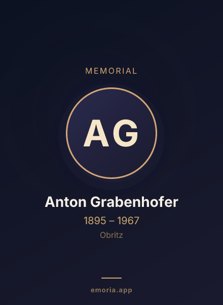 Memorial portrait of Anton Grabenhofer