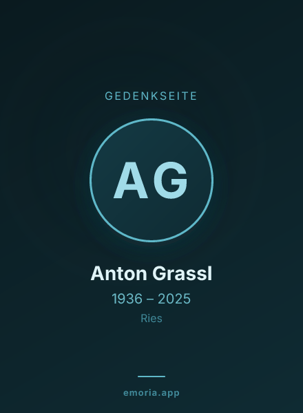 Gedenkportrait von Anton Grassl