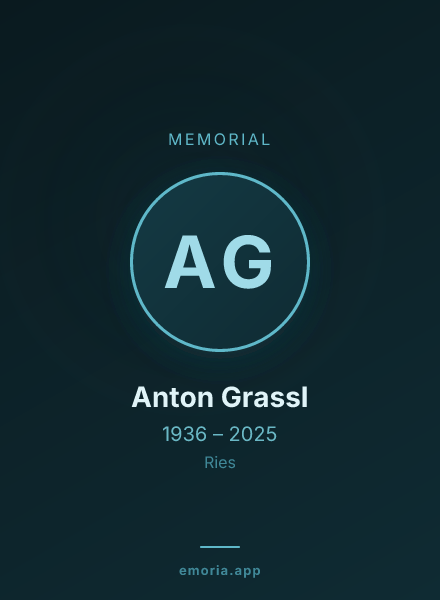 Memorial portrait of Anton Grassl